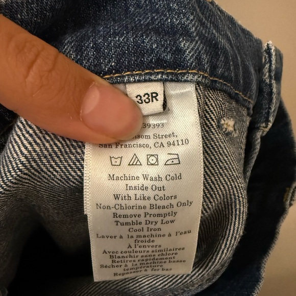 Everlane the gardener denim pull-on jeans plus size 33 barrel leg dark wash - Picture 11 of 11